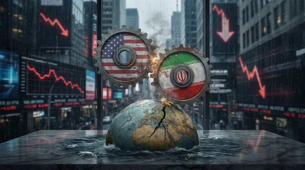 Financial market chart showing energy price volatility and economic impact indicators during geopolitical crisis.