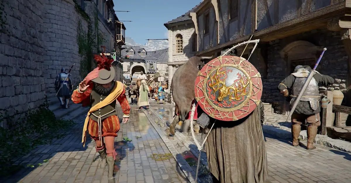 A stylized digital graphic depicting high fantasy medieval software analytics and multiplatform market valuation metrics.