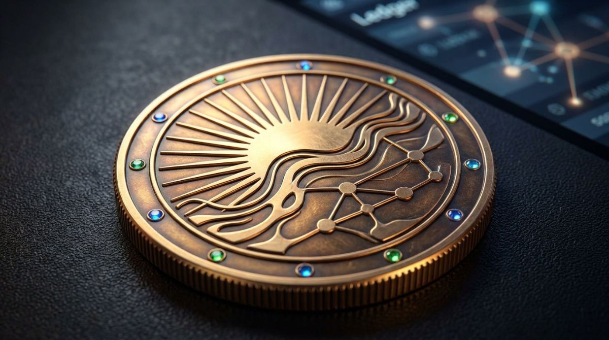 Digital crypto chart depicting decentralized liquidity pool metrics and token price valuation metrics.