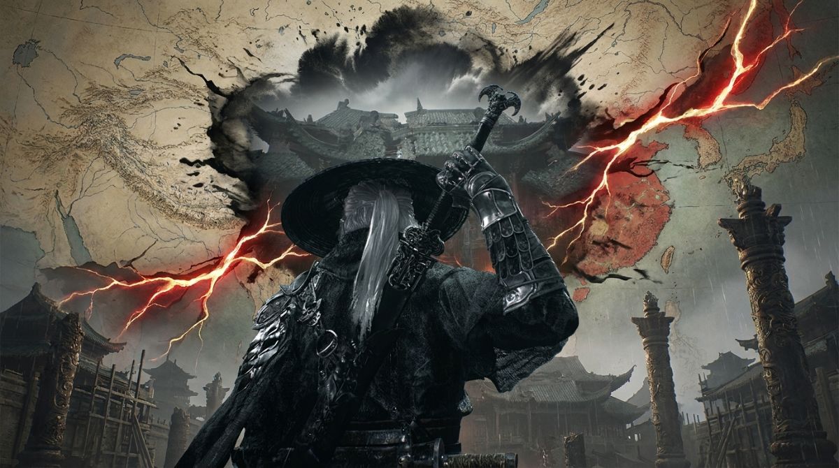 A high-action martial arts fight scene illustrating the combat dynamics of Phantom Blade 0 in wide linear environments.